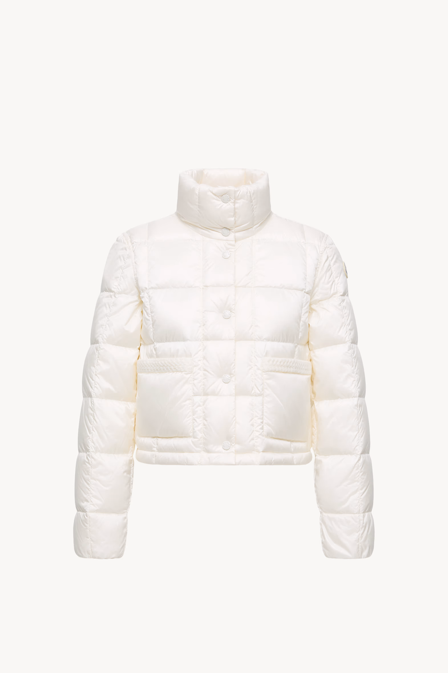 Jarcieu Braided Trim Short Down Jacket Women White Moncler 2